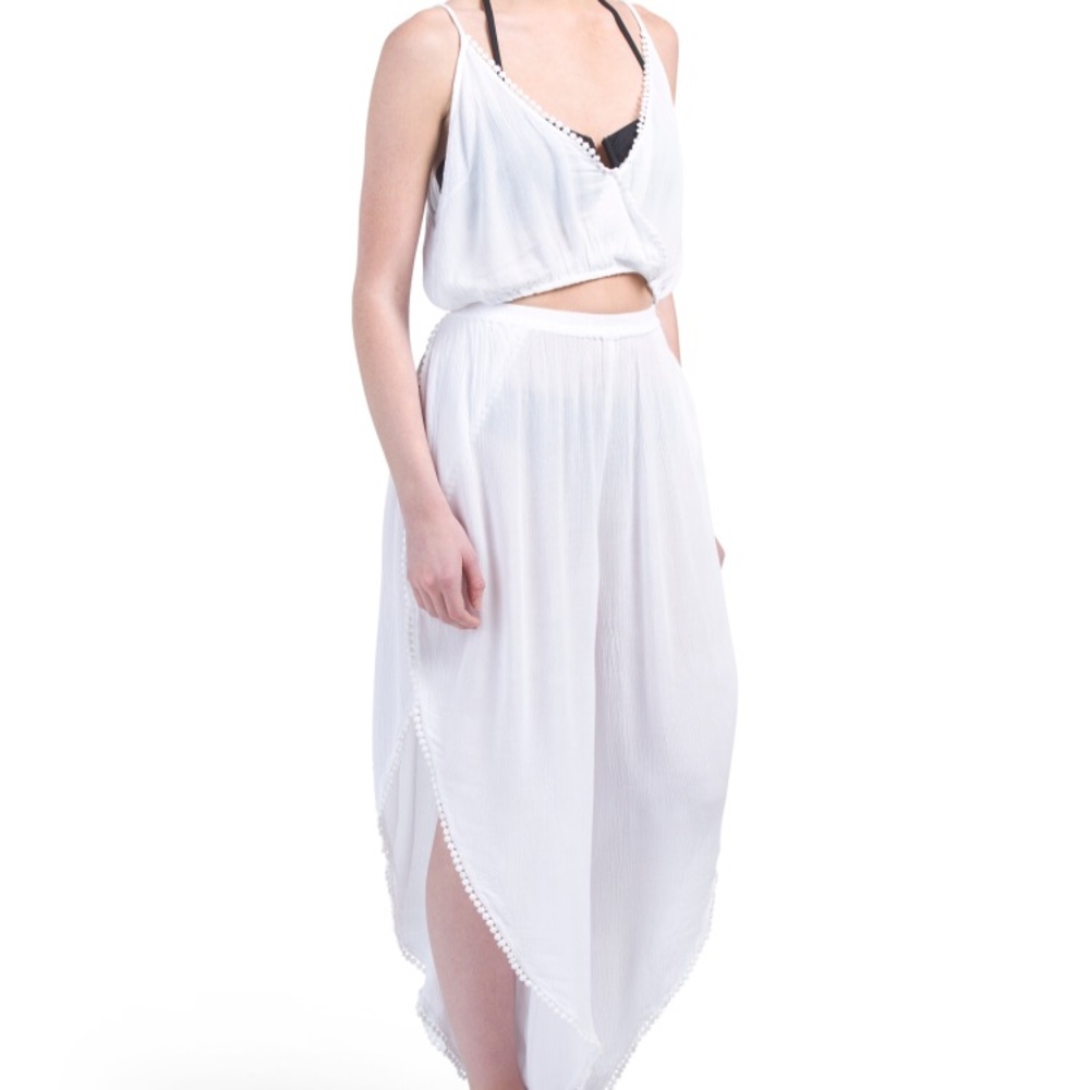 Mini Pom-Pom Top & Beach Pant Set